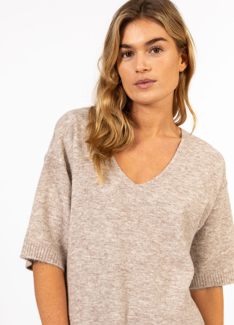CC Heart CC HEART EMERIE V-HALS TRUI Knitwear Sand melange - 261