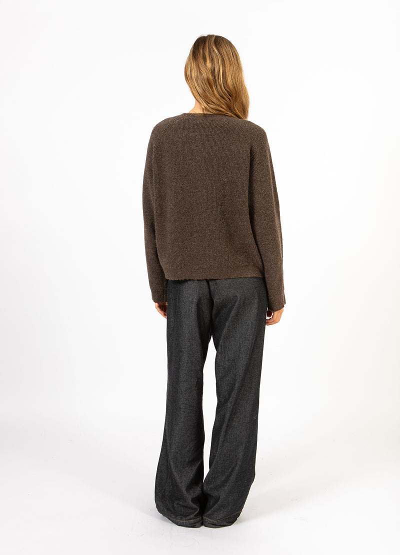 CC Heart CC HEART EMMA O-NECK GEBREIDE VEST Knitwear Chocolate melange - 388