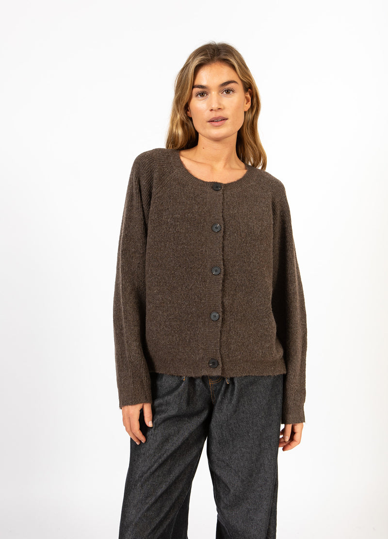CC Heart CC HEART EMMA O-NECK GEBREIDE VEST Knitwear Chocolate melange - 388