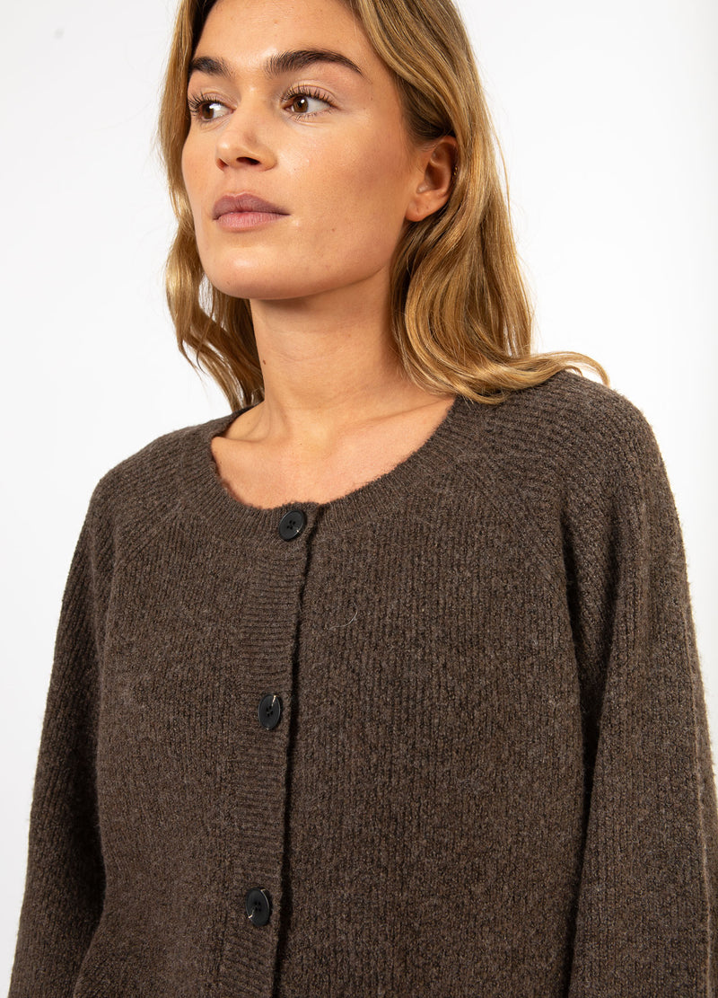 CC Heart CC HEART EMMA O-NECK GEBREIDE VEST Knitwear Chocolate melange - 388