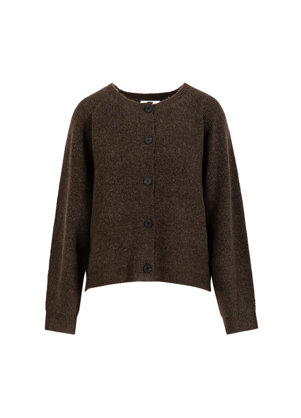 CC Heart CC HEART EMMA O-NECK GEBREIDE VEST Knitwear Chocolate melange - 388