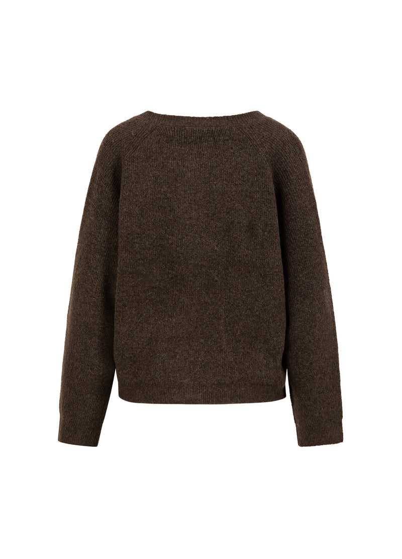 CC Heart CC HEART EMMA O-NECK GEBREIDE VEST Knitwear Chocolate melange - 388