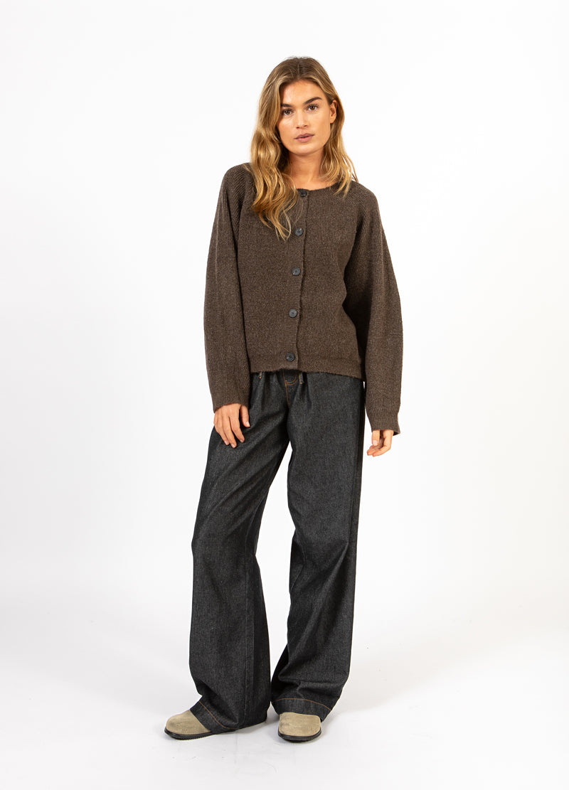CC Heart CC HEART EMMA O-NECK GEBREIDE VEST Knitwear Chocolate melange - 388