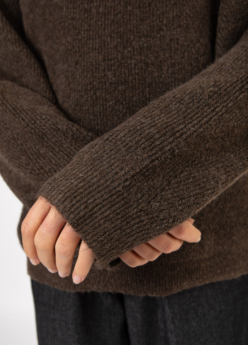 CC Heart CC HEART EMMA O-NECK TRUI Knitwear Chocolate melange - 388