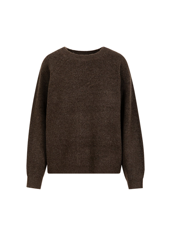 CC Heart CC HEART EMMA O-NECK TRUI Knitwear Chocolate melange - 388