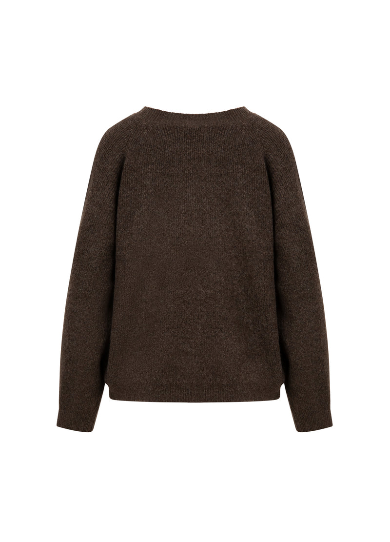 CC Heart CC HEART EMMA O-NECK TRUI Knitwear Chocolate melange - 388