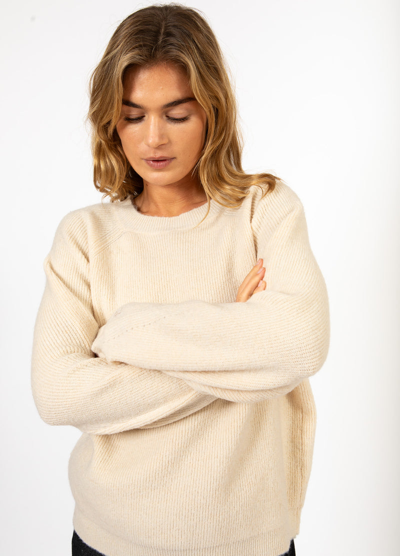 CC Heart CC HEART EMMA O-NECK TRUI Knitwear Creme - 241