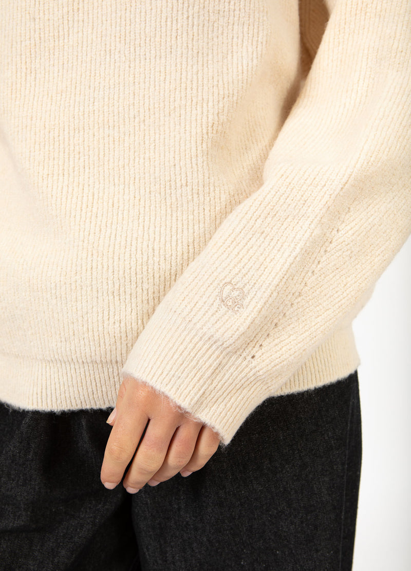 CC Heart CC HEART EMMA O-NECK TRUI Knitwear Creme - 241