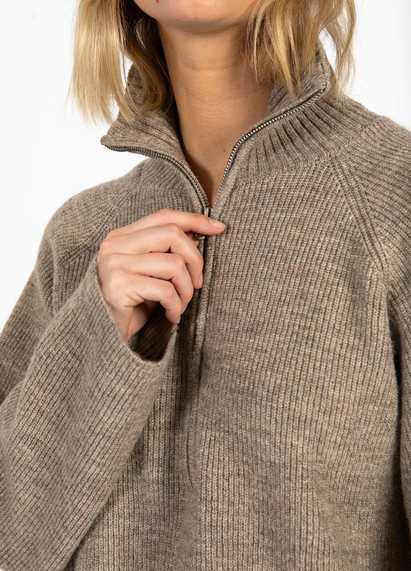 CC Heart CC HEART EMMA RITS GEBREID VEST Knitwear Golden brown melange - 793