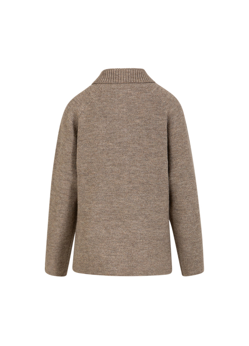 CC Heart CC HEART EMMA RITS GEBREID VEST Knitwear Golden brown melange - 793