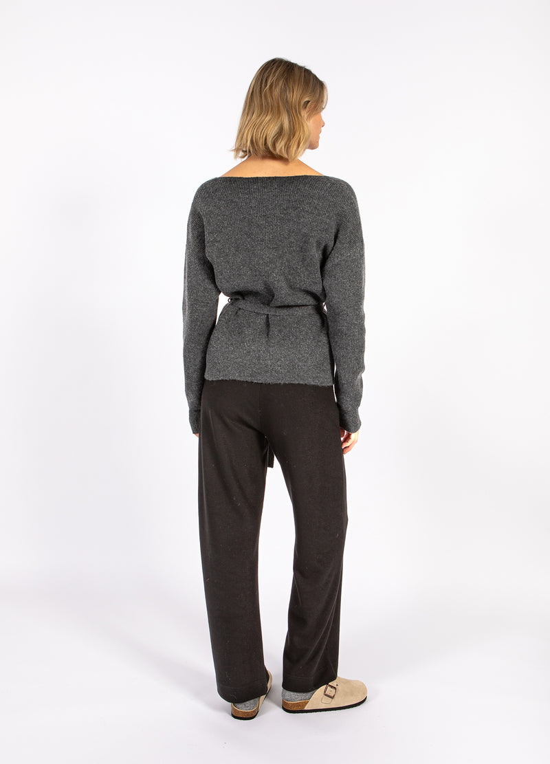 CC Heart CC HEART EMMA WRAP GEBREID VEST Knitwear Dark grey melange - 172