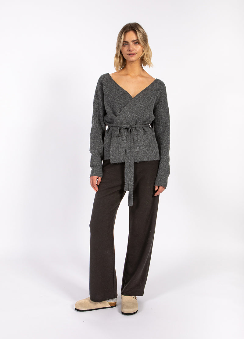 CC Heart CC HEART EMMA WRAP GEBREID VEST Knitwear Dark grey melange - 172