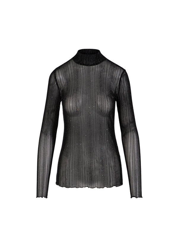 CC Heart CC HEART EVE MESH COLTRUI Shirt/Blouse Black glitter - 100