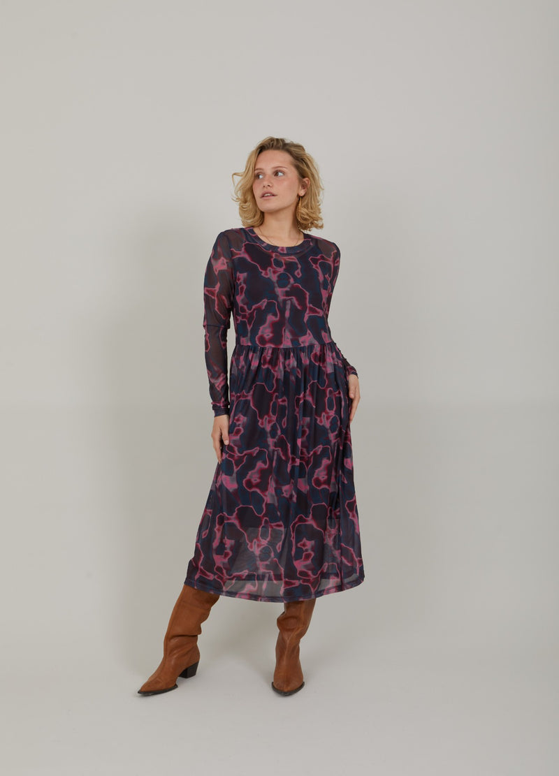 CC Heart CC HEART EVE MESH JURK PRINT Dress Pink wave - 601