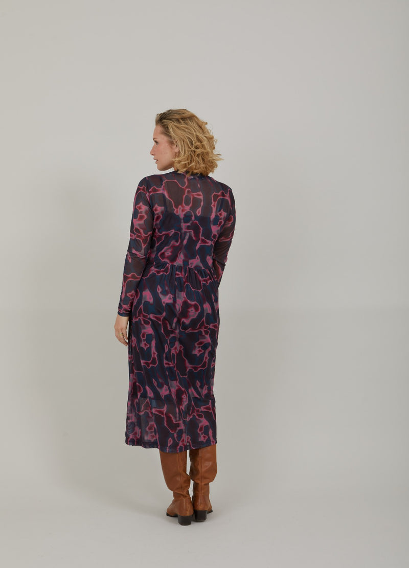 CC Heart CC HEART EVE MESH JURK PRINT Dress Pink wave - 601