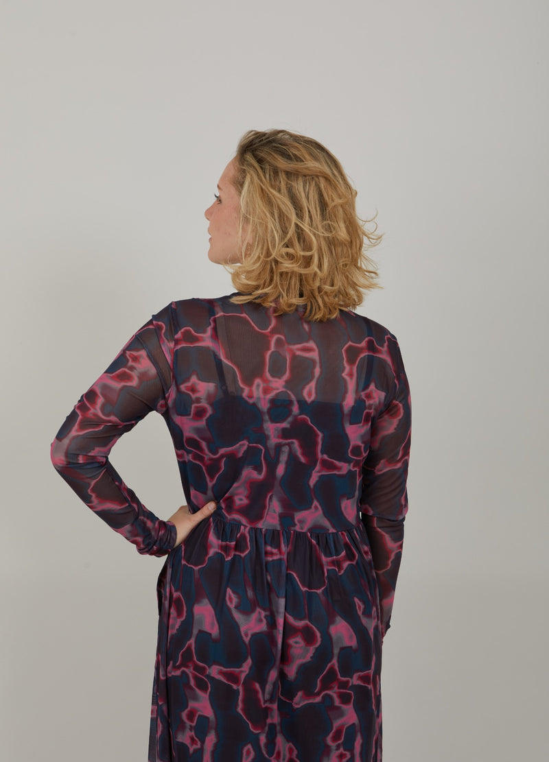 CC Heart CC HEART EVE MESH JURK PRINT Dress Pink wave - 601