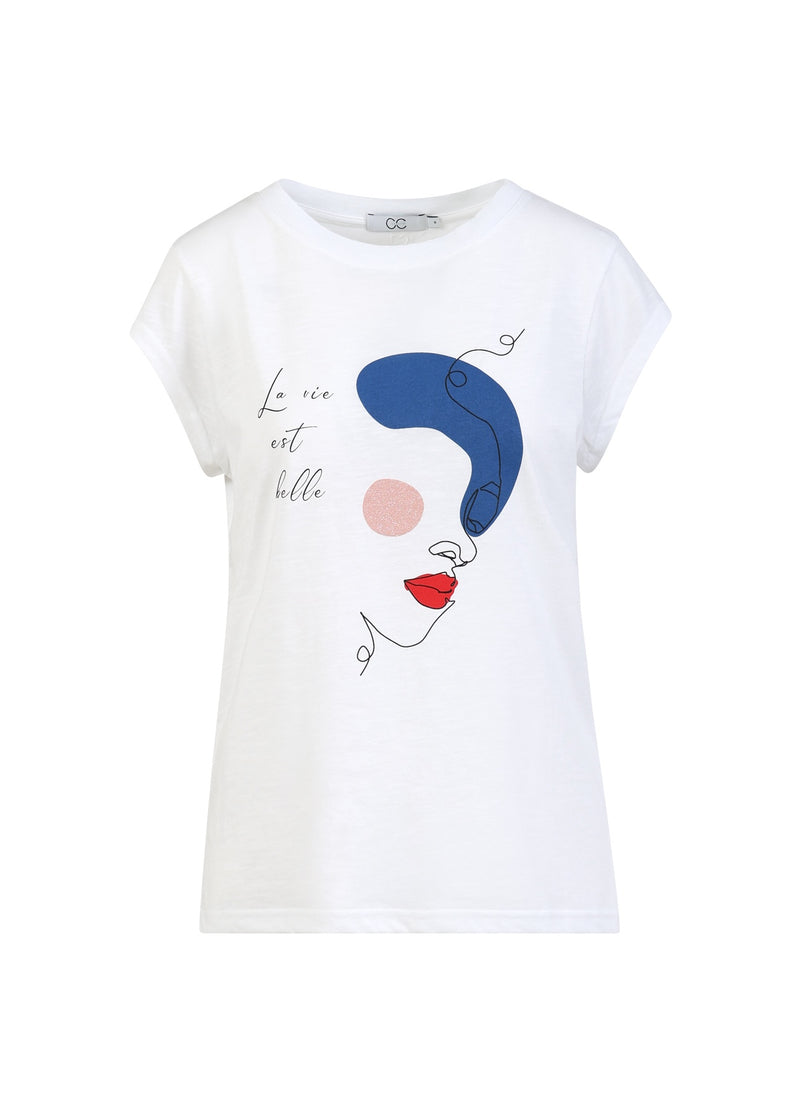 CC Heart CC HEART FACE T-SHIRT - KAPMOUW T-Shirt White - 200