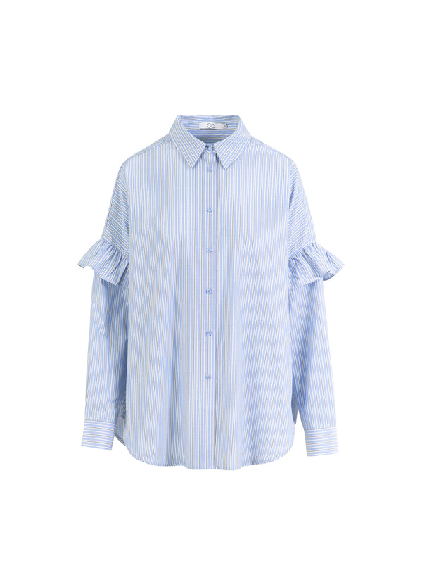CC Heart CC HEART GIA STREEP FRILL SHIRT Shirt/Blouse Blue stripes - 595