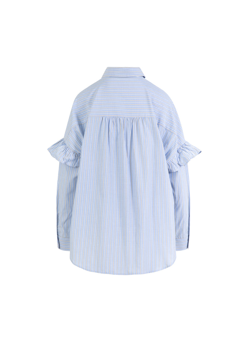 CC Heart CC HEART GIA STREEP FRILL SHIRT Shirt/Blouse Blue stripes - 595