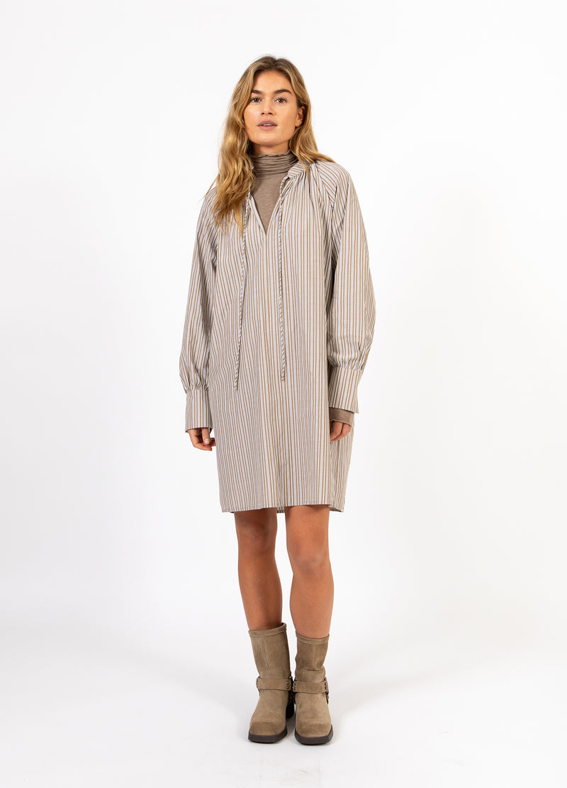 CC Heart CC HEART GIA STREEP TUNIEK JURK Shirt/Blouse Brown stripes - 399