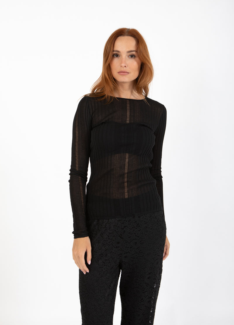 CC Heart CC HEART GRACE FINE GEBREIDE BLOES Knitwear Black - 100