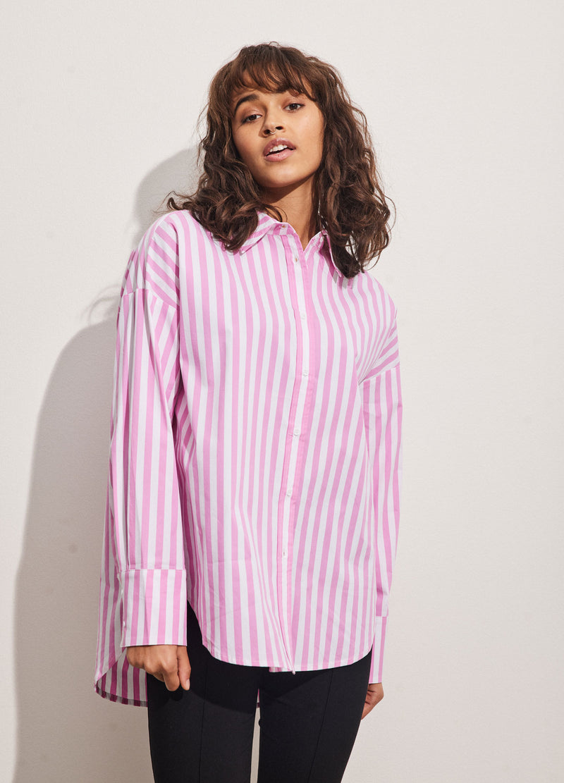 CC Heart   CC HEART HARPER OVERSIZED SHIRT MET STREPEN Shirt/Blouse Pink stripes - 907