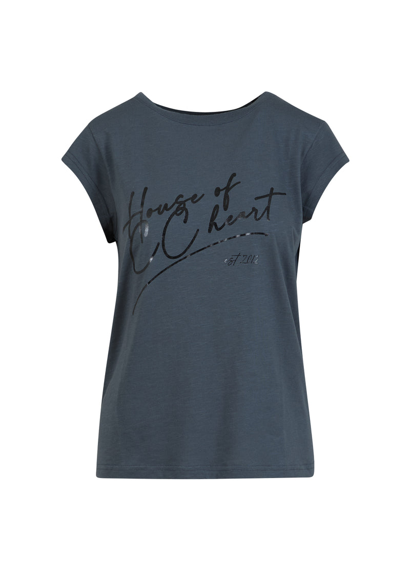 CC Heart CC HEART HOUSE T-SHIRT - KORTE MOUW T-Shirt Dark Stone Grey - 149