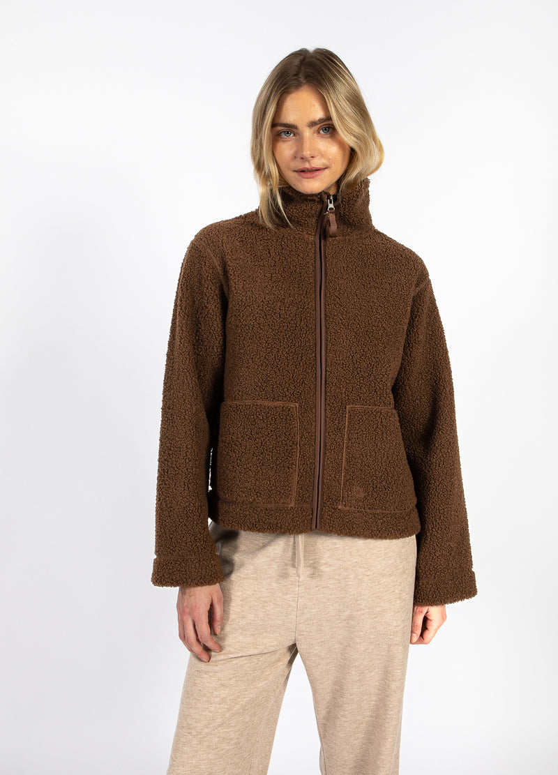 CC Heart CC HEART JAMIE FLEECE RITSSLUITING TRUI Outerwear Chocolate brown - 349