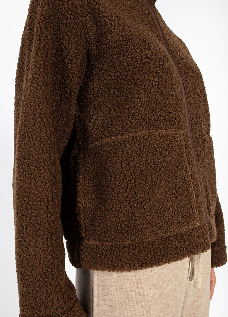 CC Heart CC HEART JAMIE FLEECE RITSSLUITING TRUI Outerwear Chocolate brown - 349