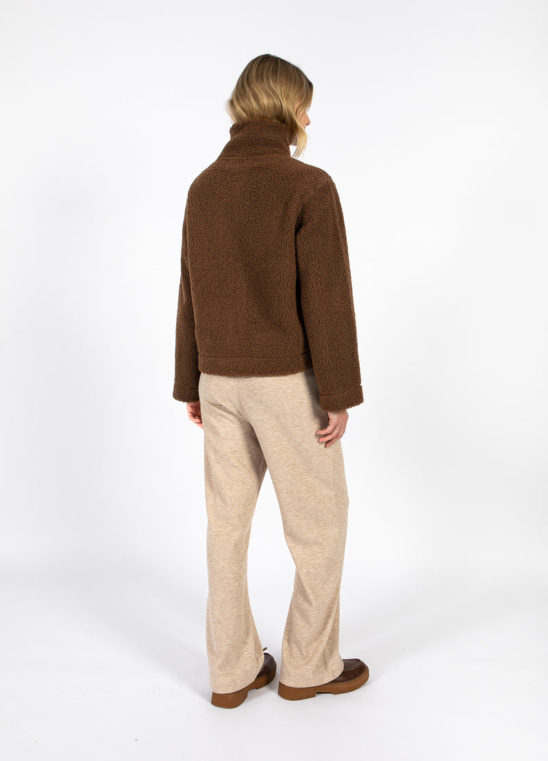 CC Heart CC HEART JAMIE FLEECE RITSSLUITING TRUI Outerwear Chocolate brown - 349