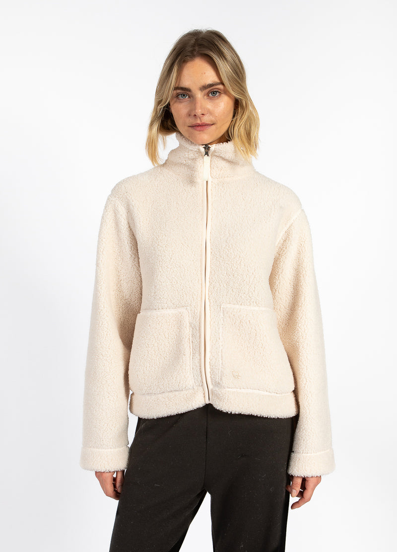 CC Heart CC HEART JAMIE FLEECE RITSSLUITING TRUI Outerwear Off White - 202