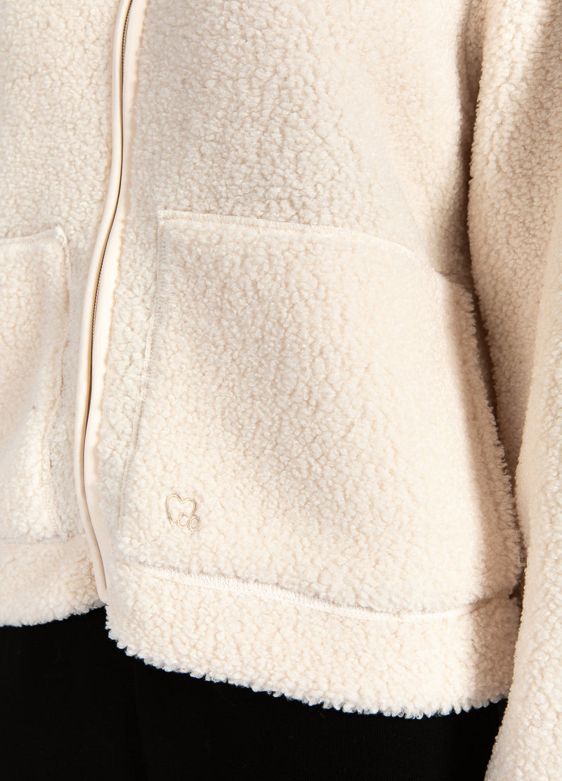 CC Heart CC HEART JAMIE FLEECE RITSSLUITING TRUI Outerwear Off White - 202