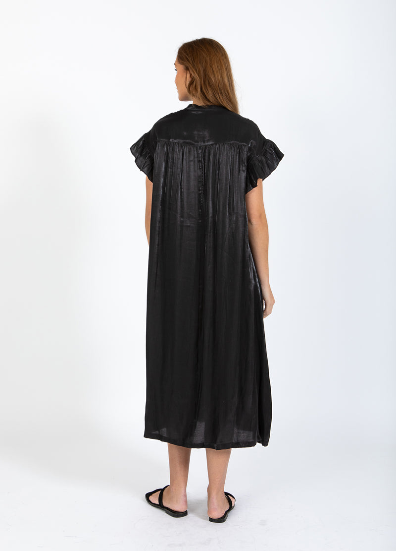 CC Heart CC HEART JOLIE METALLIC JURK MET PLOOIEN Dress Black - 100