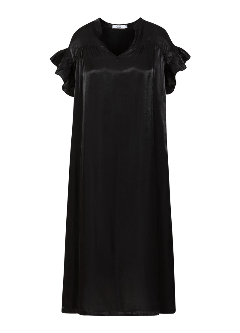 CC Heart CC HEART JOLIE METALLIC JURK MET PLOOIEN Dress Black - 100