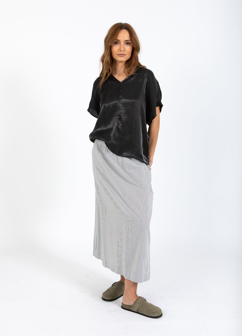 CC Heart CC HEART JOLIE METALLIC TOP MET PLOOIEN Shirt/Blouse Black - 100