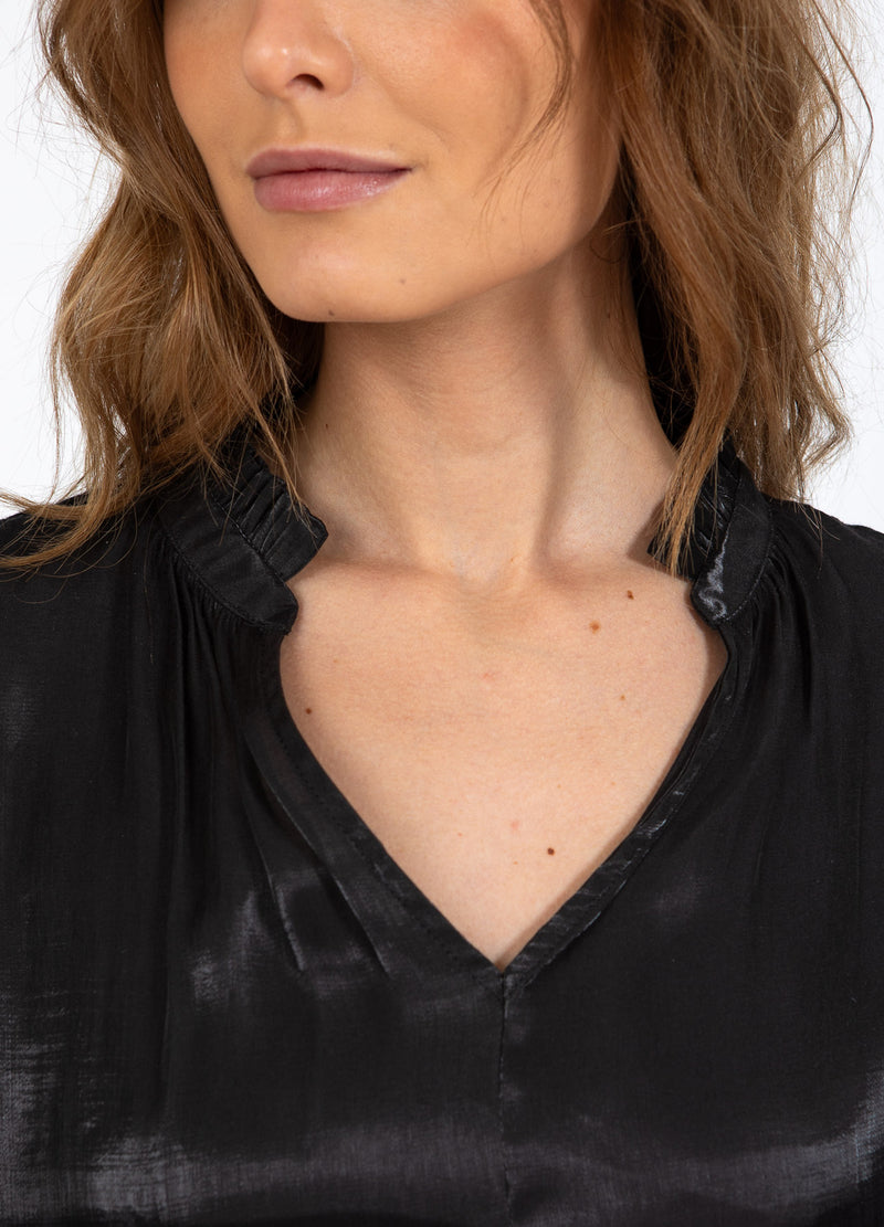CC Heart CC HEART JOLIE METALLIC TOP MET PLOOIEN Shirt/Blouse Black - 100
