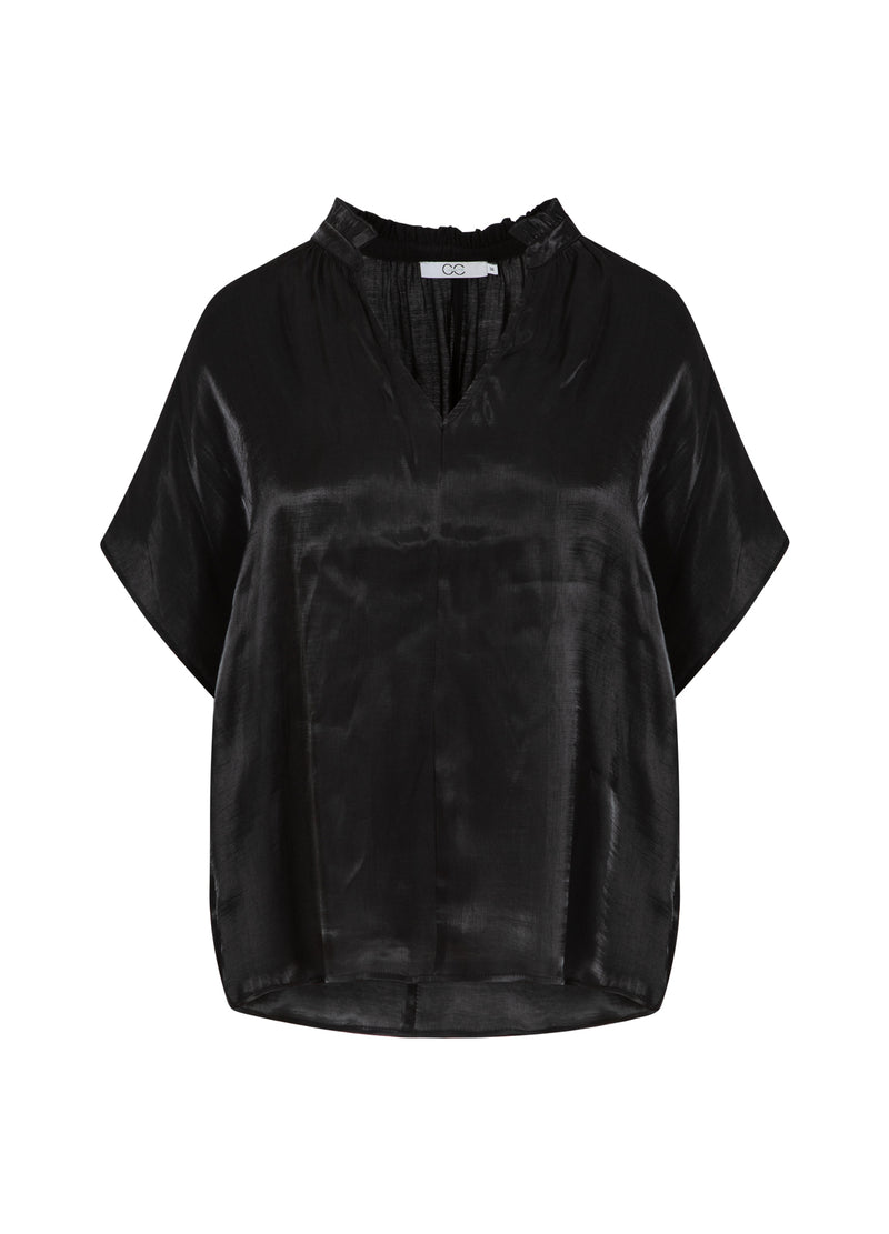 CC Heart CC HEART JOLIE METALLIC TOP MET PLOOIEN Shirt/Blouse Black - 100