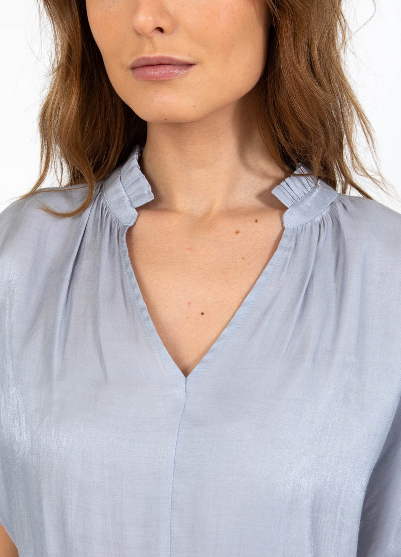 CC Heart CC HEART JOLIE METALLIC TOP MET PLOOIEN Shirt/Blouse Grey blue - 125