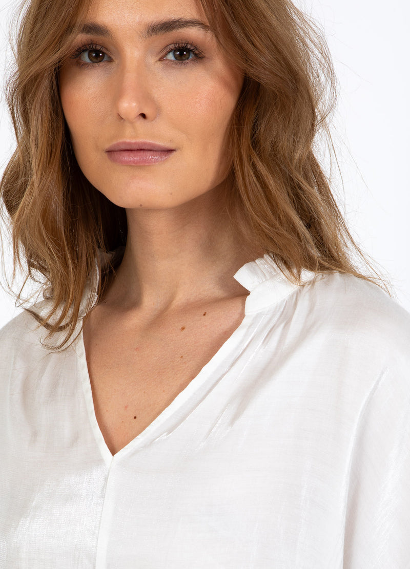 CC Heart CC HEART JOLIE METALLIC TOP MET PLOOIEN Shirt/Blouse White - 200