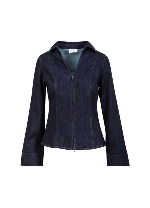 CC Heart CC HEART KALANI DENIM RITSOVERHEMD Shirt/Blouse Dark denim blue - 587