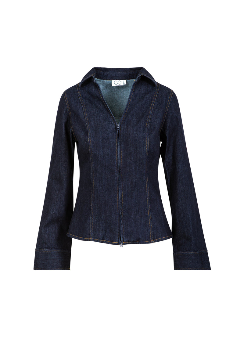 CC Heart CC HEART KALANI DENIM RITSOVERHEMD Shirt/Blouse Dark denim blue - 587