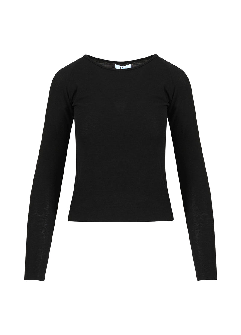 CC Heart CC HEART LANA GEBREID MET LANGE MOUWEN Knitwear Black - 100