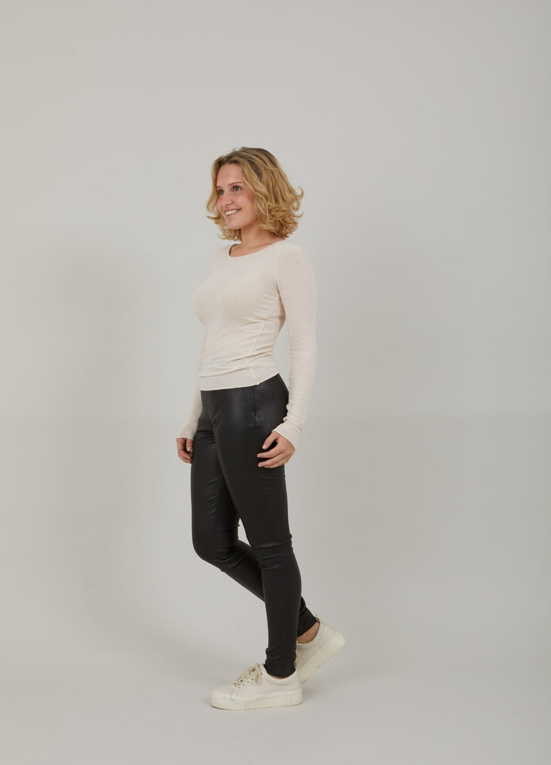 CC Heart CC HEART LANA GEBREID MET LANGE MOUWEN Knitwear Creme - 364