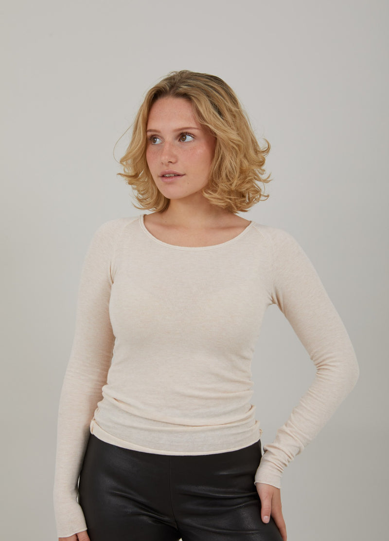 CC Heart CC HEART LANA GEBREID MET LANGE MOUWEN Knitwear Creme - 364