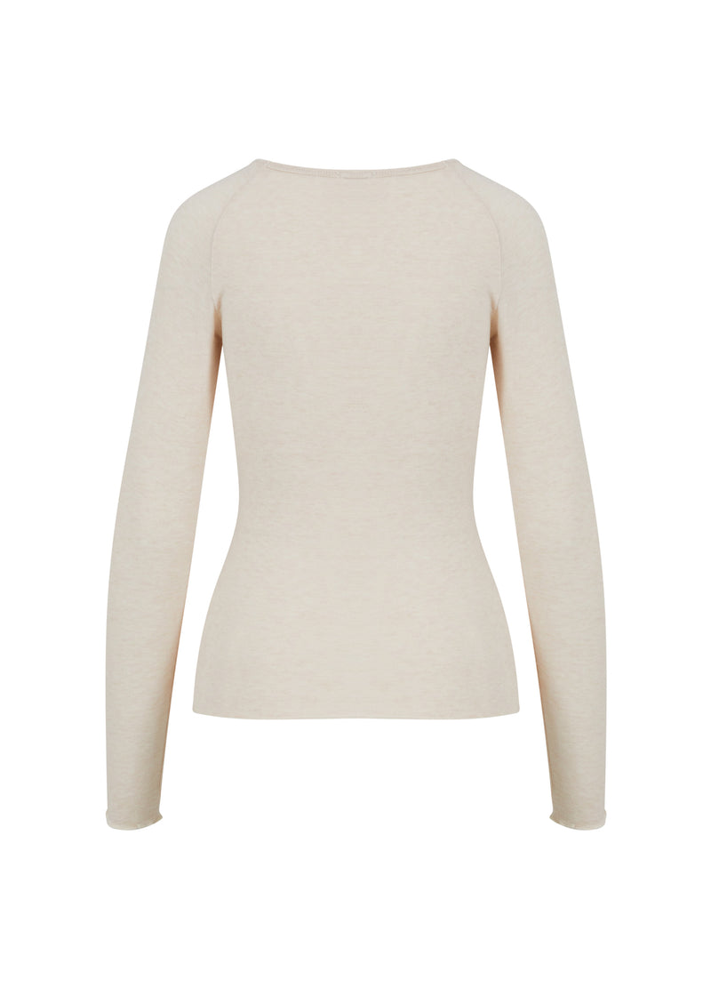 CC Heart CC HEART LANA GEBREID MET LANGE MOUWEN Knitwear Creme - 364