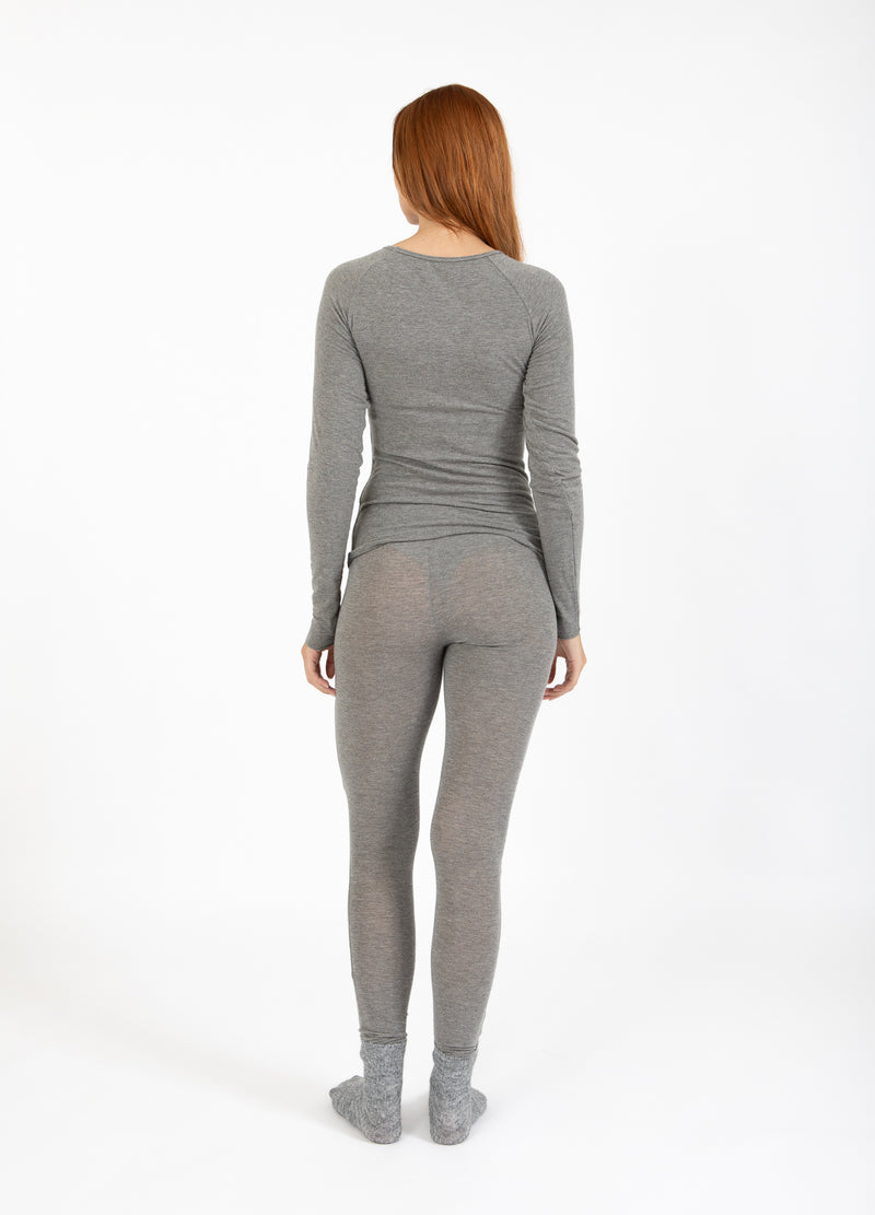 CC Heart CC HEART LANA GEBREID MET LANGE MOUWEN Knitwear Grey melange - 142