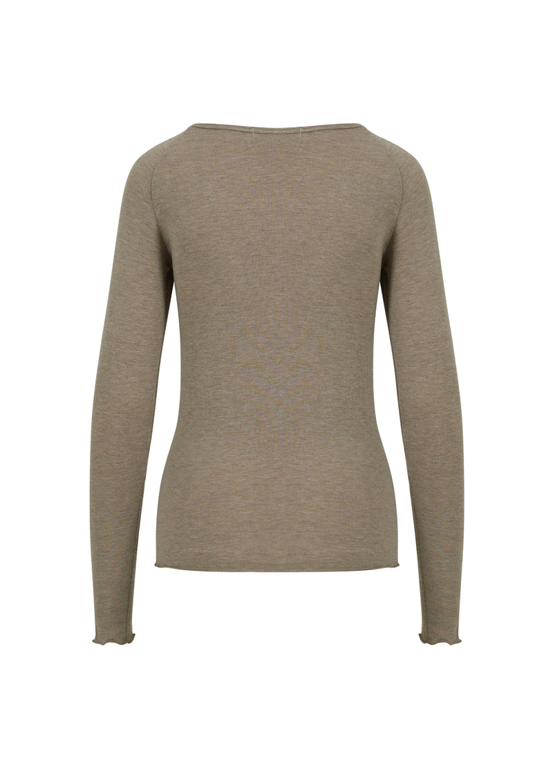 CC Heart CC HEART LANA GEBREID MET LANGE MOUWEN Knitwear Hazel melange - 372