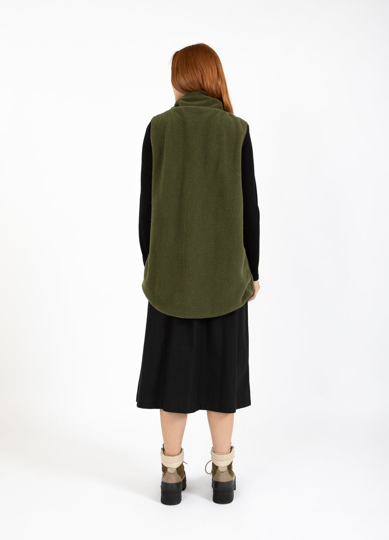 CC Heart CC HEART LENNON MIX PILE VEST Outerwear Army/black - 457