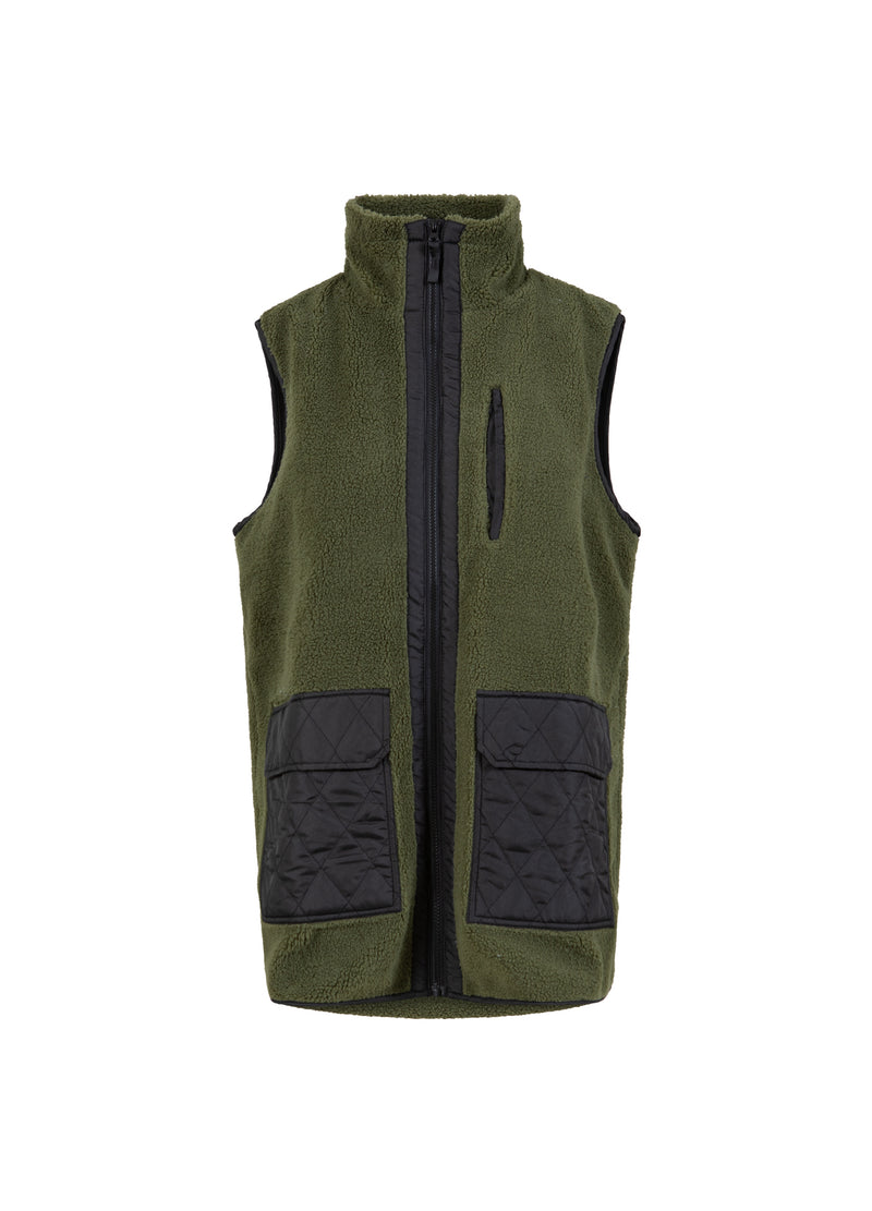 CC Heart CC HEART LENNON MIX PILE VEST Outerwear Army/black - 457