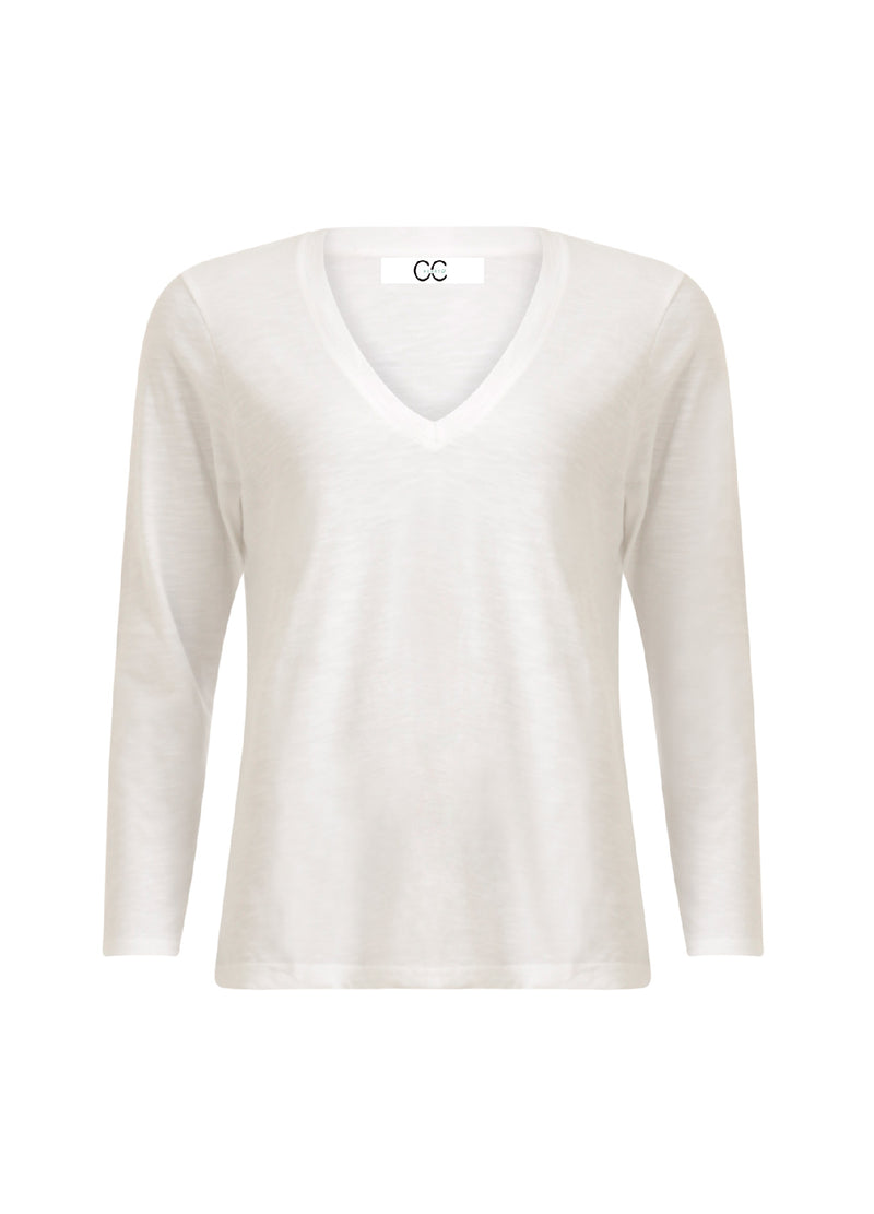 CC Heart CC HEART LANGLARM V-HALS T-SHIRT T-Shirt White - 200